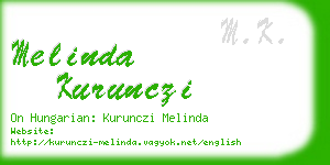 melinda kurunczi business card
